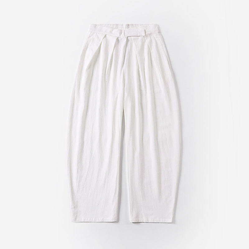 Damen Elegante Bundfalten-Hose mit ballonförmigem Bein und elastischem Taillenbund Shop Nory