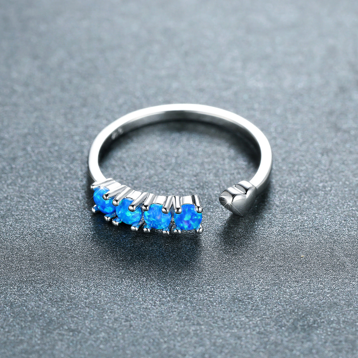Damen Ring mit leuchtenden Opalsteinen Shop Nory