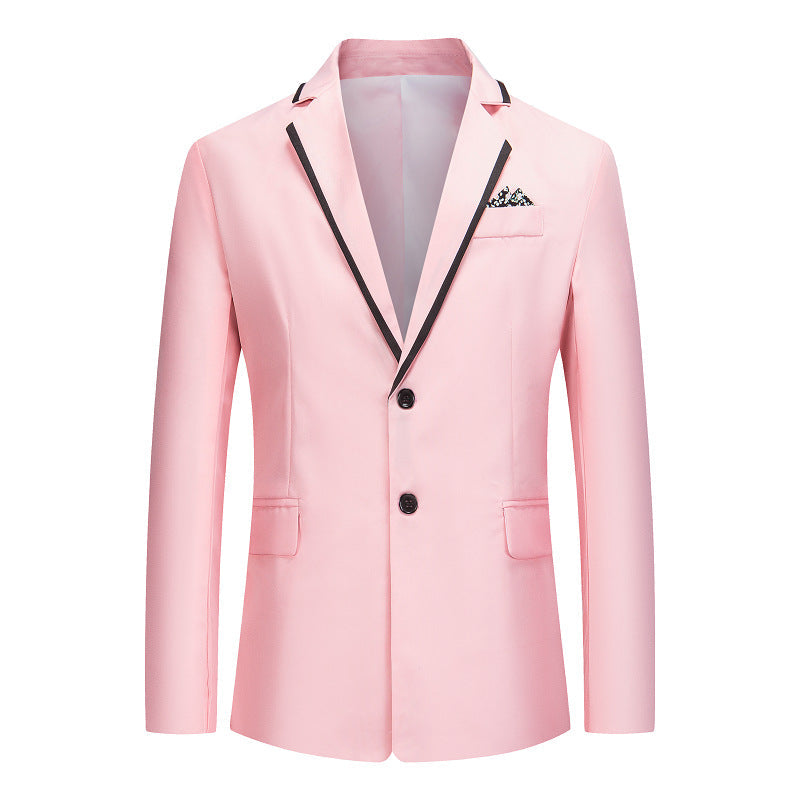 Herren eleganter smoking blazer mit kontrastierenden Details und praktischen Taschen