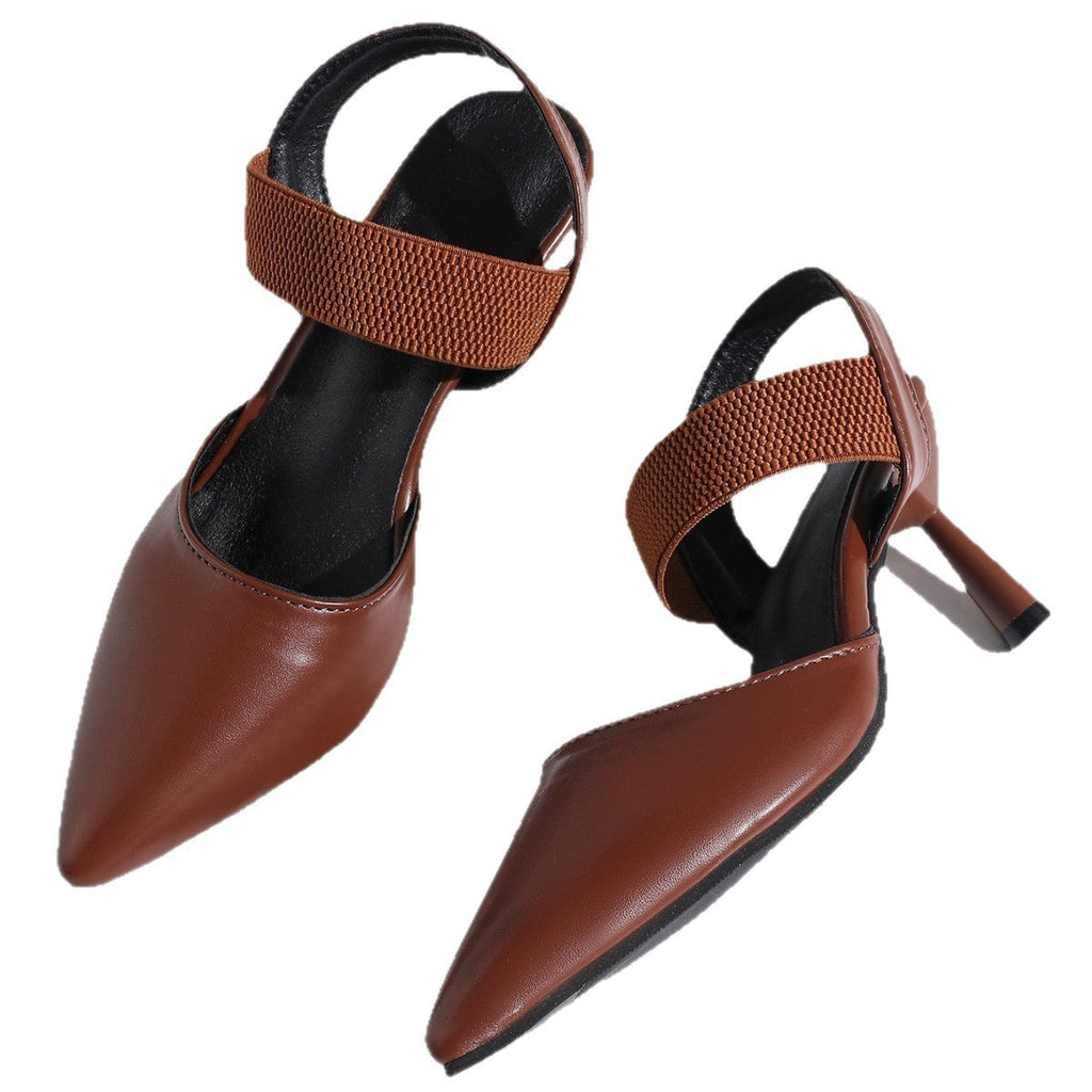Damen Slingback Pumps mit elastischem Einsatz und elegantem Stiletto Absatz