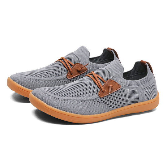 Herren nan atmungsaktiver Strick-Schlupfsneaker mit elastischem Einstieg und dämpfender Leichtsohle