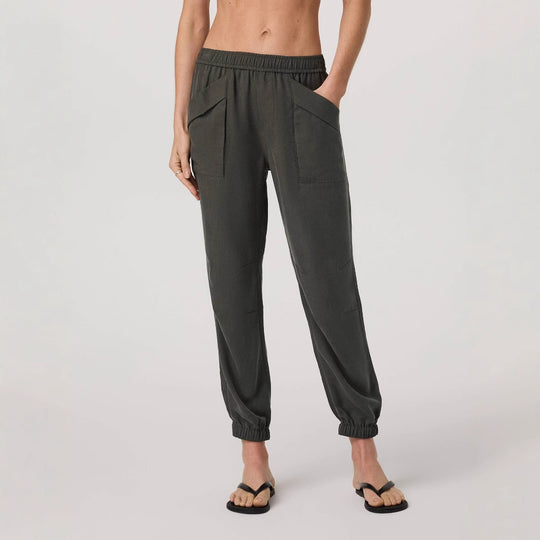 Damen Relax-Joggerhose mit hohem Gummibund und aufgesetzten Taschen Shop Nory
