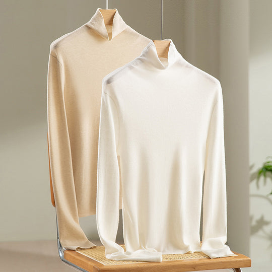 Damen Slim-Fit Feinstrick-Rollkragenpullover mit Stretch Shop Nory