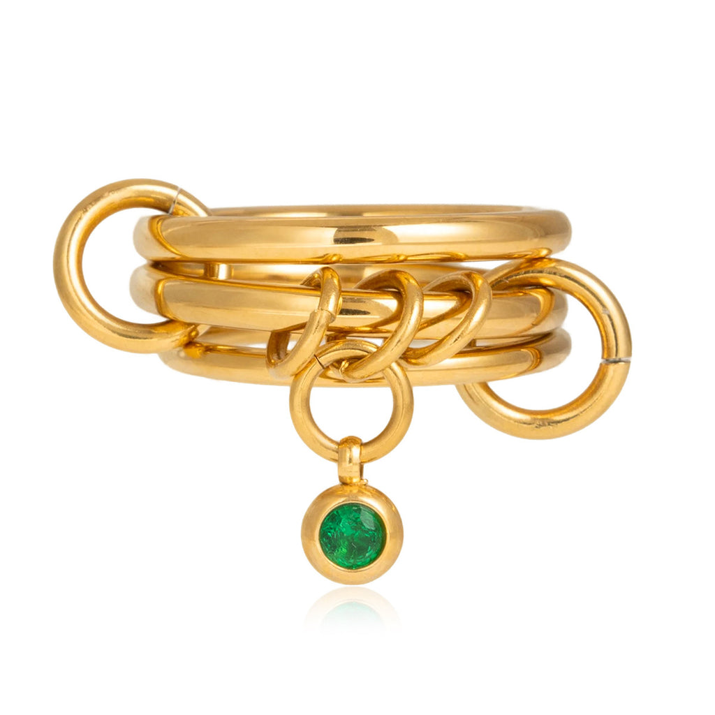 Damen Armband mit grünem Kristallanhänger und wasserfestem Design Shop Nory