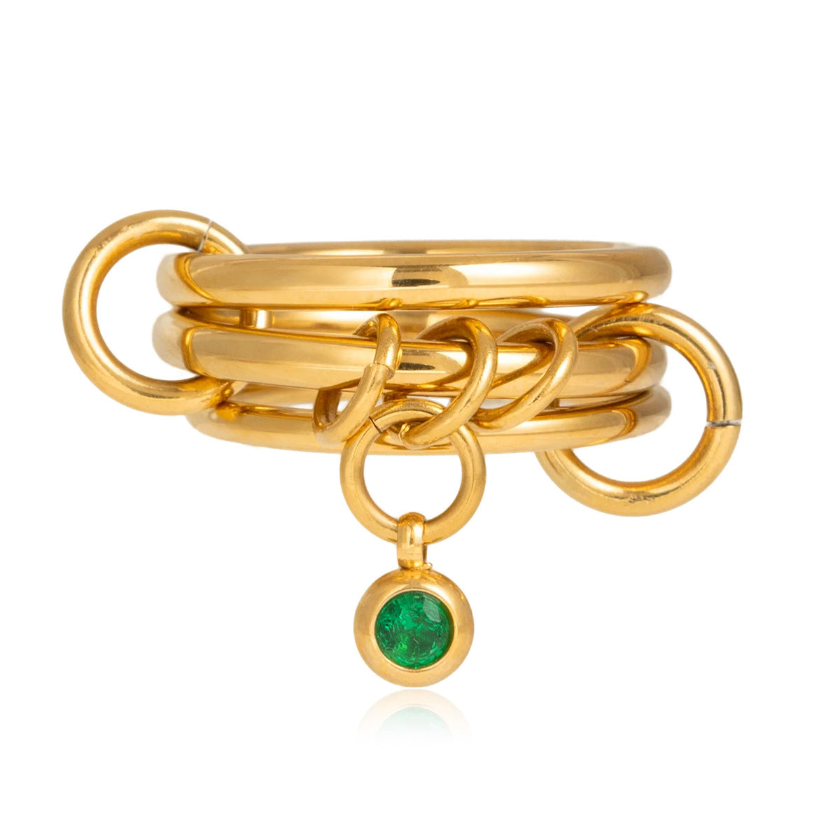 Damen Armband mit grünem Kristallanhänger und wasserfestem Design Shop Nory