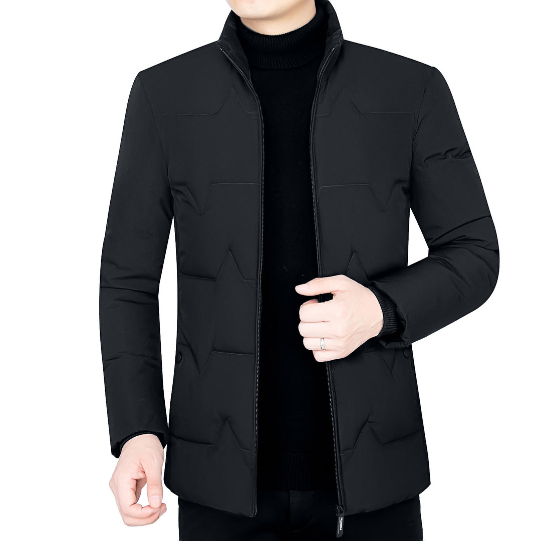 Herren Wattierte Stehkragenjacke mit wasserabweisender Oberfläche und Reißverschlusstaschen Shop Nory