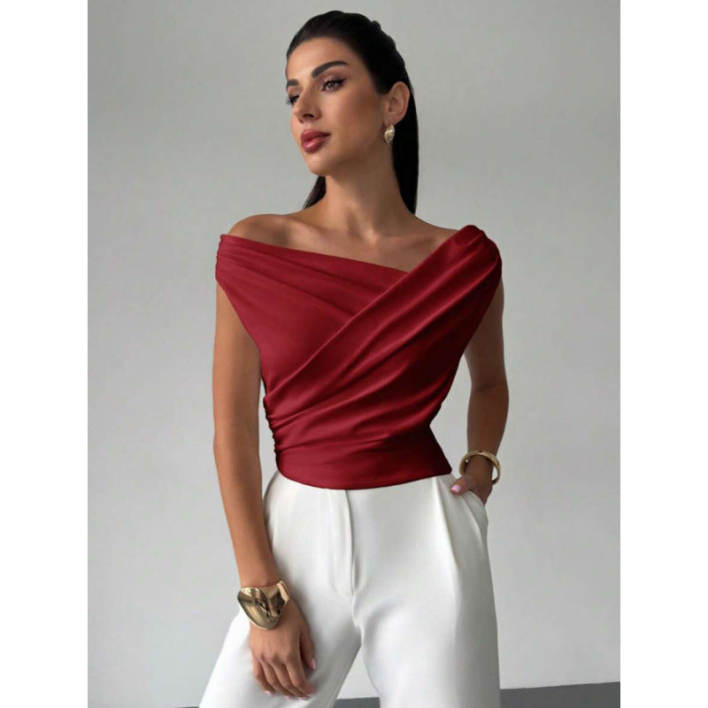 Damen Wickeloberteil mit weichem Stoff und elegantem Design