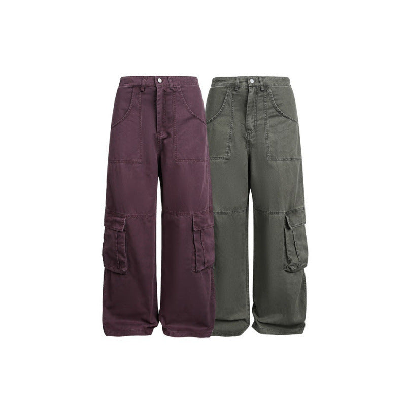Damen Baggy-Cargo-Hose mit hoher Leibhöhe, großen Klappentaschen und verstärkten Nahtpaneelen Shop Nory
