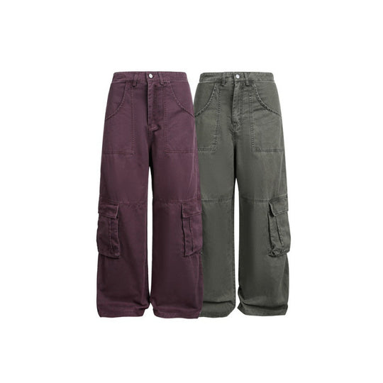 Damen Baggy-Cargo-Hose mit hoher Leibhöhe, großen Klappentaschen und verstärkten Nahtpaneelen Shop Nory