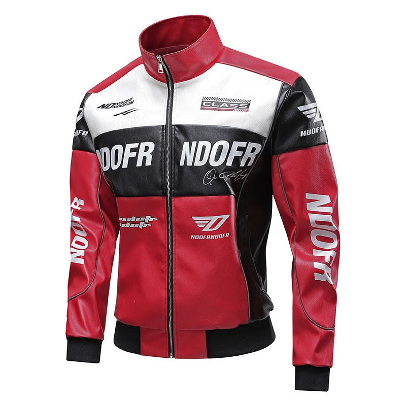 Herren Kunstleder Bikerjacke mit sportlichem Design Shop Nory