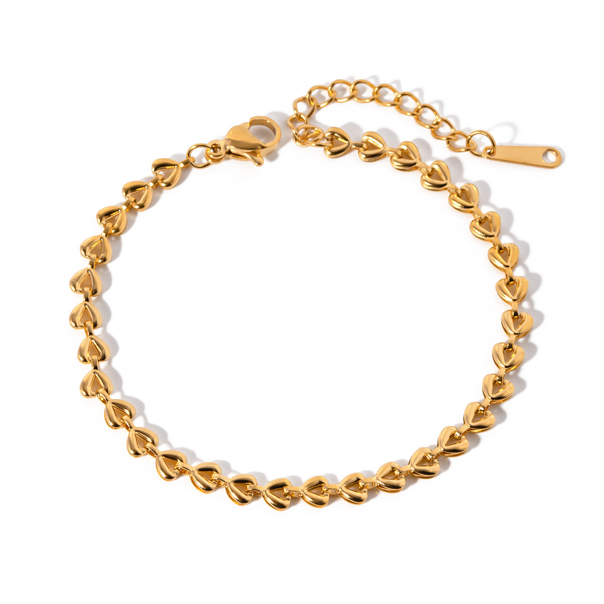 Damen Armband mit herzförmigen Anhängern und elegantem Verlängerungsdesign Shop Nory
