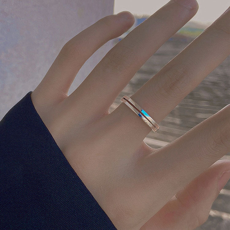 Damen Modischer Ring mit modernem Design und schimmernden Akzenten Shop Nory