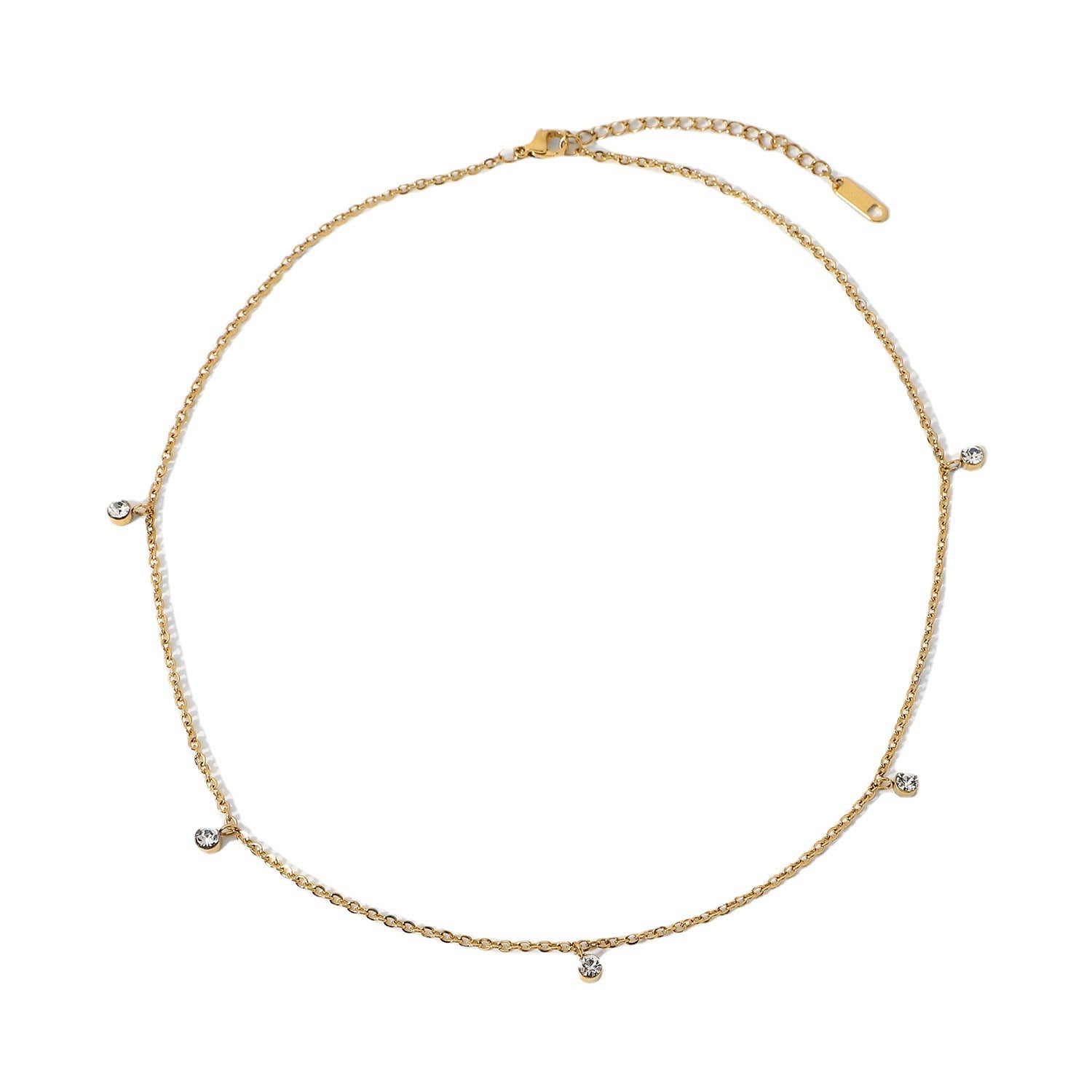 Damen Fußkettchen mit funkelnden Zirkonia-Details und elegantem Kettendesign Shop Nory