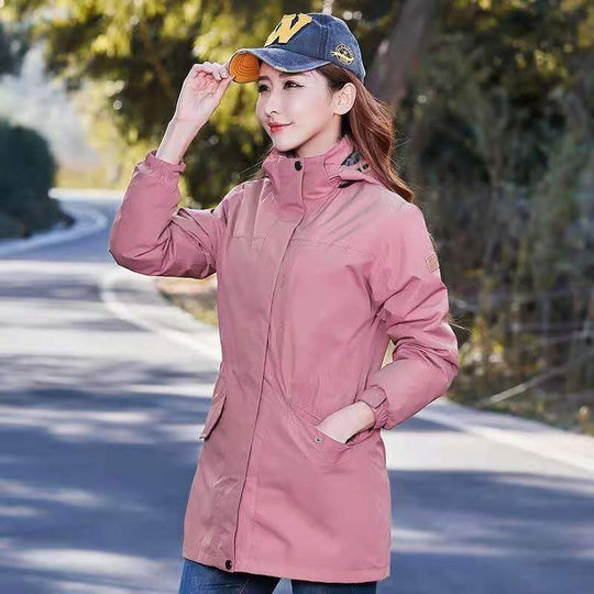 Damen leichter wasserabweisender Parka mit Kapuze und funktionalen Taschen Shop Nory