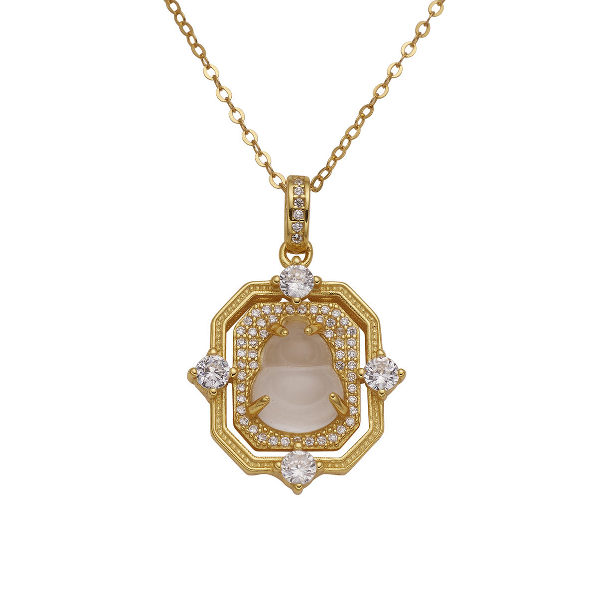 Damen elegante Halskette mit exquisitem Anhänger und funkelnden Zirkonia Shop Nory