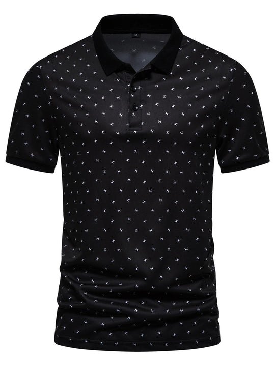 Herren Poloshirt mit modernem Muster und atmungsaktiven Eigenschaften