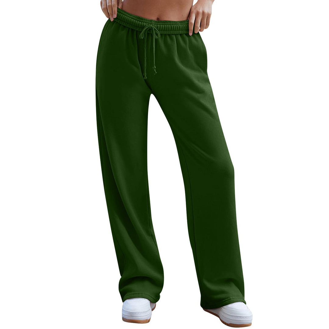 Damen nan weite Komfort-Loungehose mit hochgeschnittener Taille, elastischem Bund und Kordelzug Shop Nory