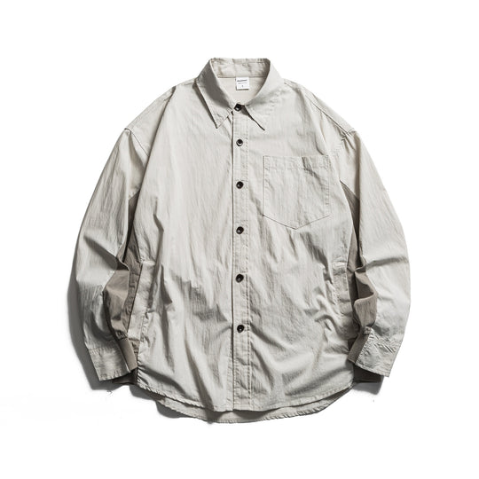 Herren Oversized Hemd mit Brusttasche und Rippbündchen Shop Nory