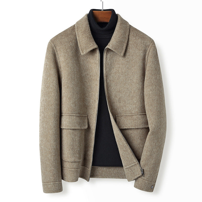 Herren Wollmix-Übergangsjacke mit Stehkragen, Reißverschluss und Pattentaschen Shop Nory
