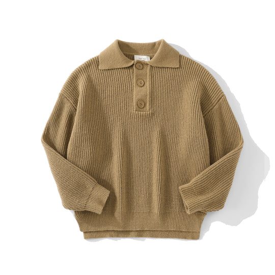 Damen Bequemer Strickpullover mit Knopfdetails Shop Nory