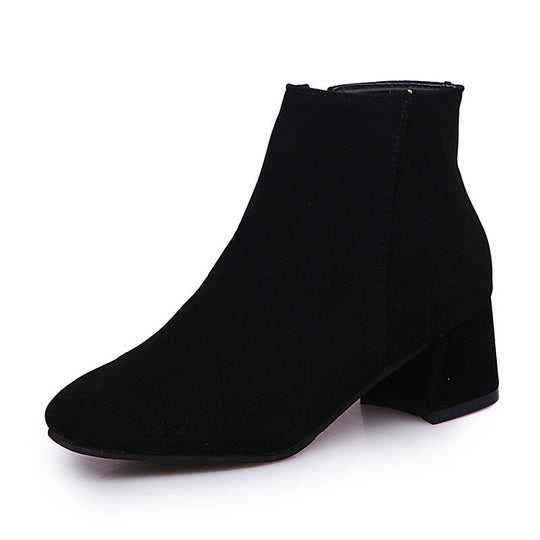 Damen Stiefeletten mit elegantem Reißverschluss und softem Obermaterial