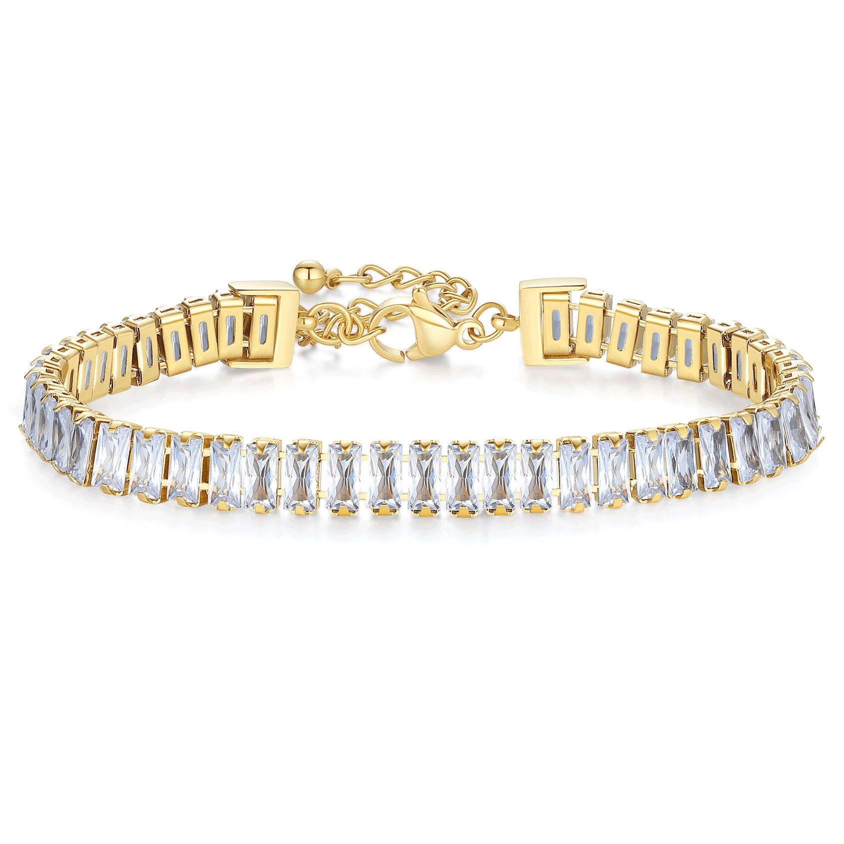 Damen Armband mit funkelnden Zirkonia und elegantem Verschluss Shop Nory
