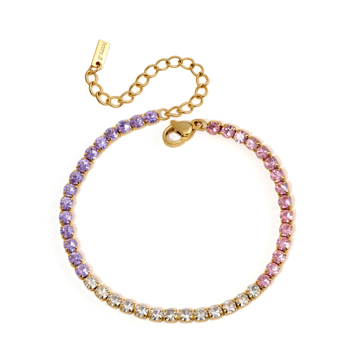 Damen Armband mit funkelnden Zirkonia-Steinen und hypoallergenem Edelstahl Shop Nory