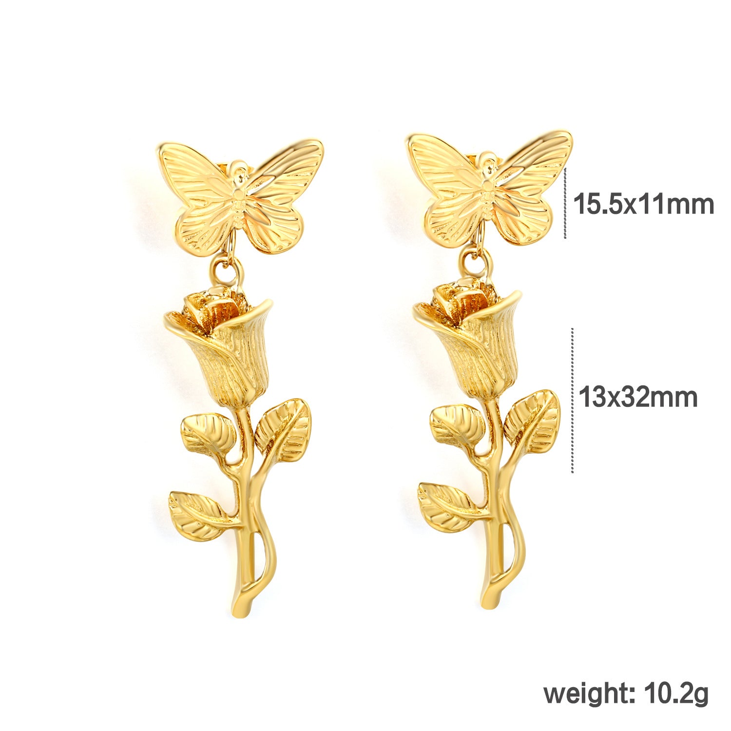 Damen Hängende Ohrringe mit floralem Design und Perlenakzenten Shop Nory