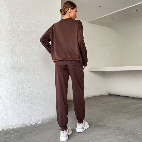Damen Lässiges Sweatset im College‑Look mit Oversize‑Sweatshirt und Jogginghose Shop Nory