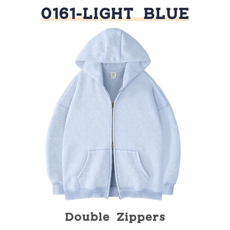 Unisex Oversized Kapuzenjacke mit Doppelreißverschluss und Kängurutaschen Shop Nory