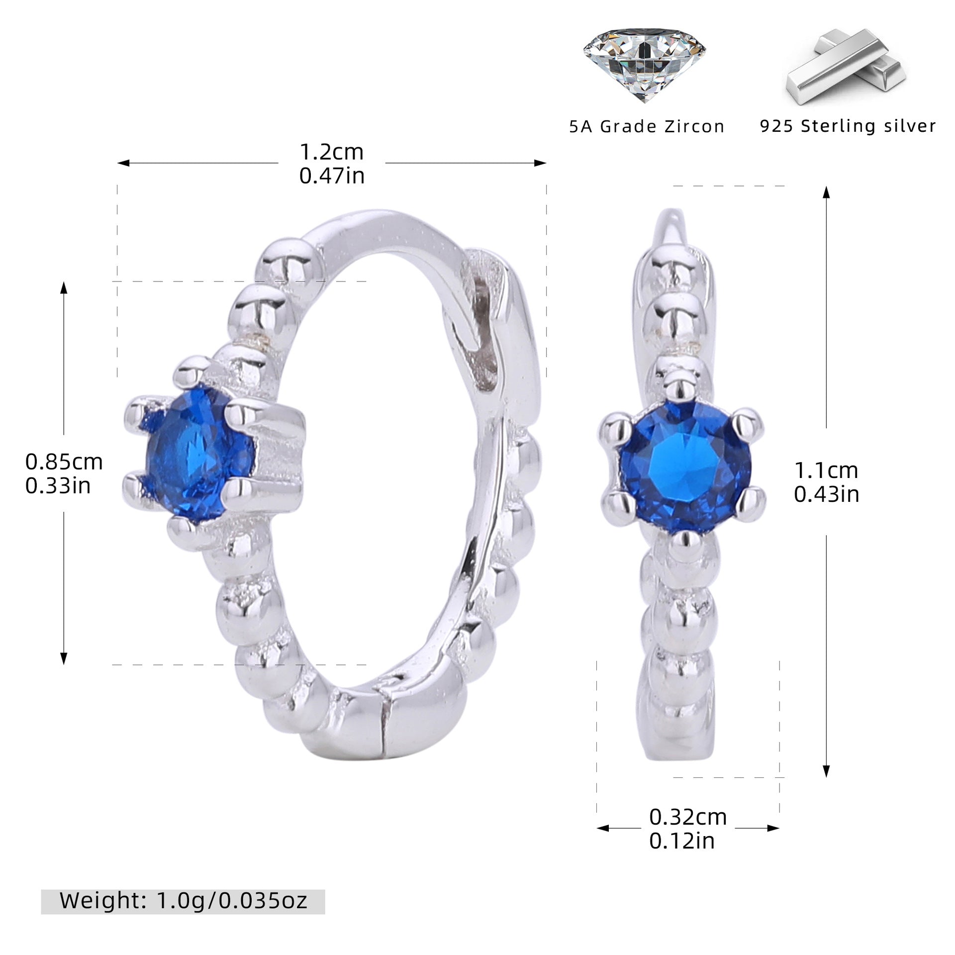 Damen Creolen mit funkelnden Zirkonstein-Akzenten und modernem Design Shop Nory