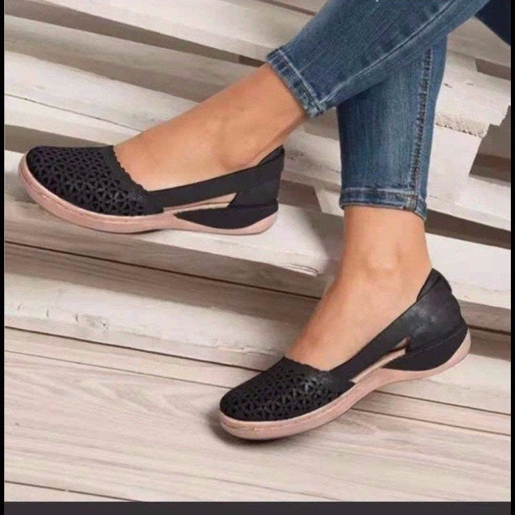 Damen Bequeme und luftige Freizeitschuhe mit durchbrochenem Design Shopnory