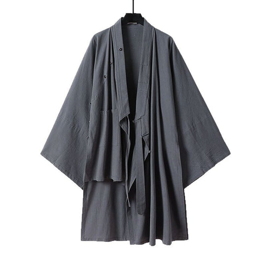 Herren Ärmellose Hanfu-Weste mit offenem Frontschnitt und dekorativem Knebelverschluss Shop Nory