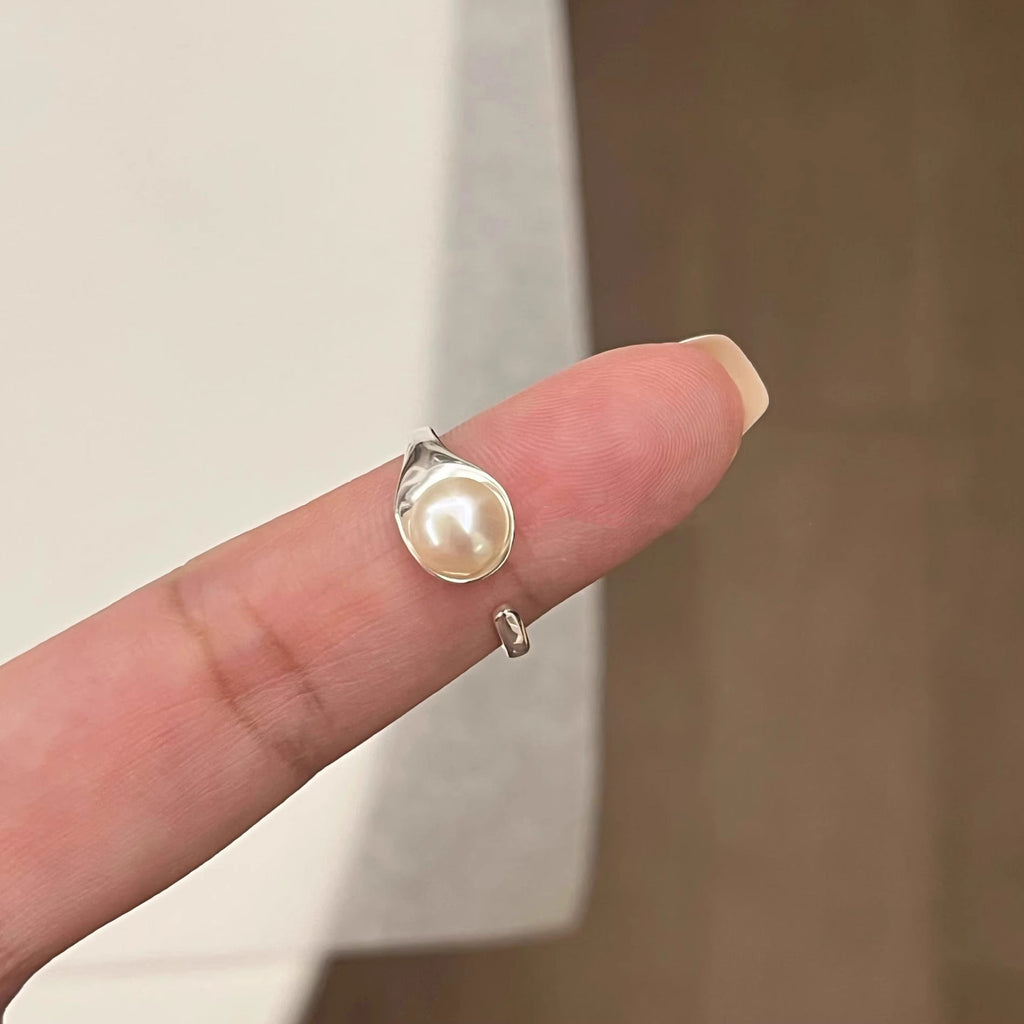 Damen Zierlicher Ring mit Perlenakzenten Shop Nory
