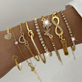 Damen Armreif-Set mit funkelnden Herzen und eleganten Elementen Shop Nory