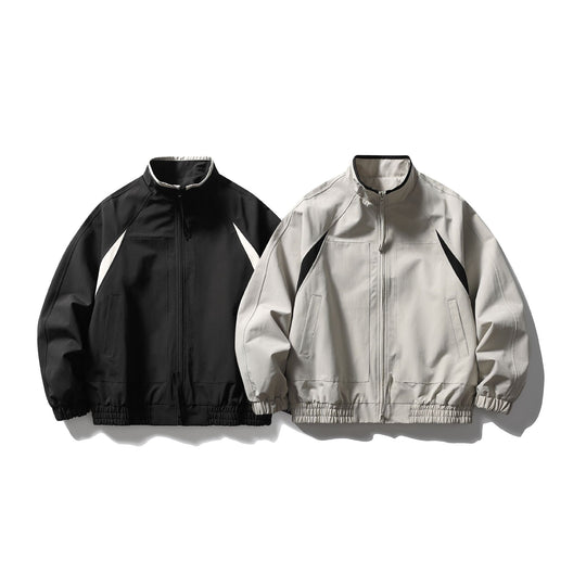 Herren Oversize Bomberjacke mit Stehkragen, Raglanärmeln und elastischem Saum Shop Nory