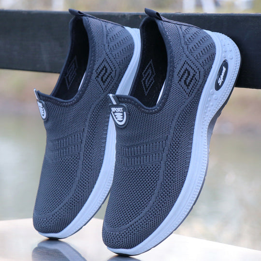 Damen Bequeme Slip-On Sneakers mit atmungsaktivem Mesh-Obermaterial