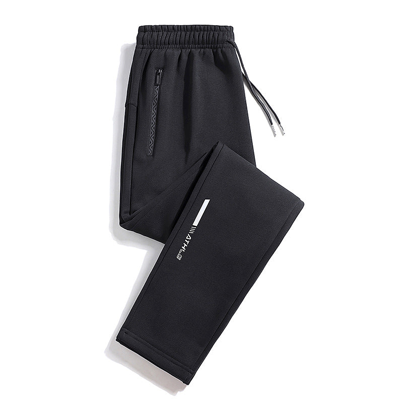 Herren Sportive Jogginghose mit Reißverschlusstasche, Kordelzug und elastischen Bündchen Shop Nory