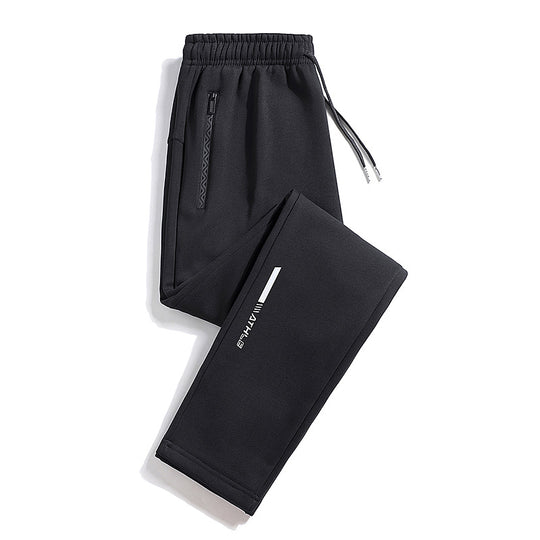 Herren Sportive Jogginghose mit Reißverschlusstasche, Kordelzug und elastischen Bündchen Shop Nory