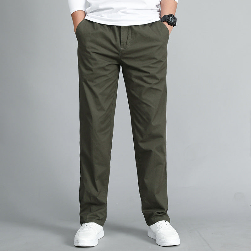 Herren legere Chinohose mit geradem Schnitt, elastischem Bund und Eingrifftaschen Shop Nory