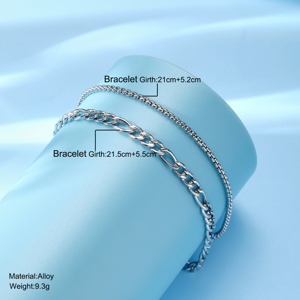 Herren Armband-Set mit unterschiedlichen Kettenstrukturen Shop Nory