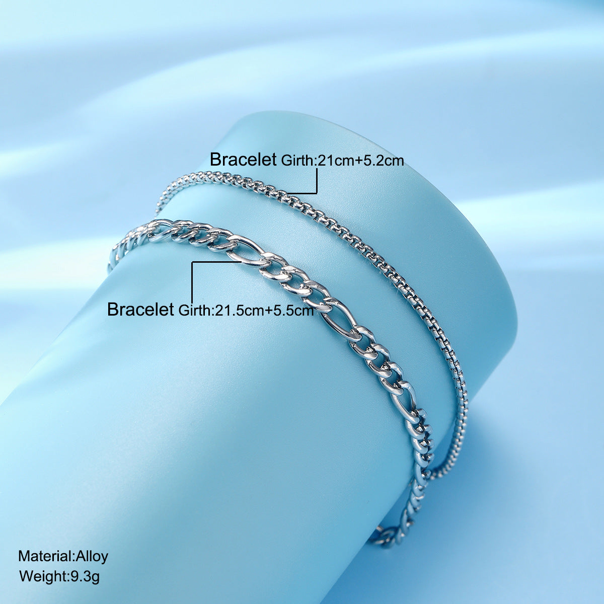 Herren Armband-Set mit unterschiedlichen Kettenstrukturen Shop Nory