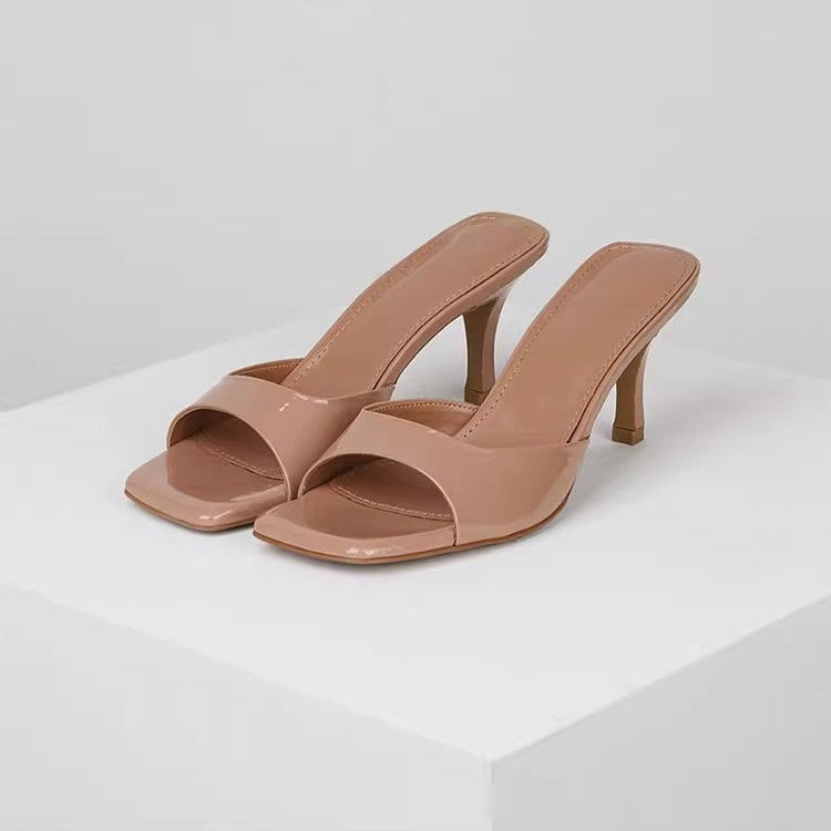 Damen elegante High Heel Sandalen mit blockierendem Design