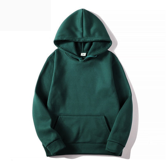 Unisex minimalistischer Kapuzenpullover ohne Reißverschluss mit innen angerautem French-Terry und integrierter Kängurutasche Shop Nory