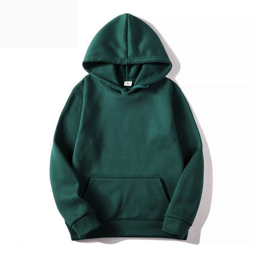 Unisex minimalistischer Kapuzenpullover ohne Reißverschluss mit innen angerautem French-Terry und integrierter Kängurutasche Shop Nory