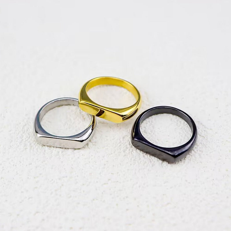 Damen Designerring mit modernem, geometrischem Profil Shop Nory