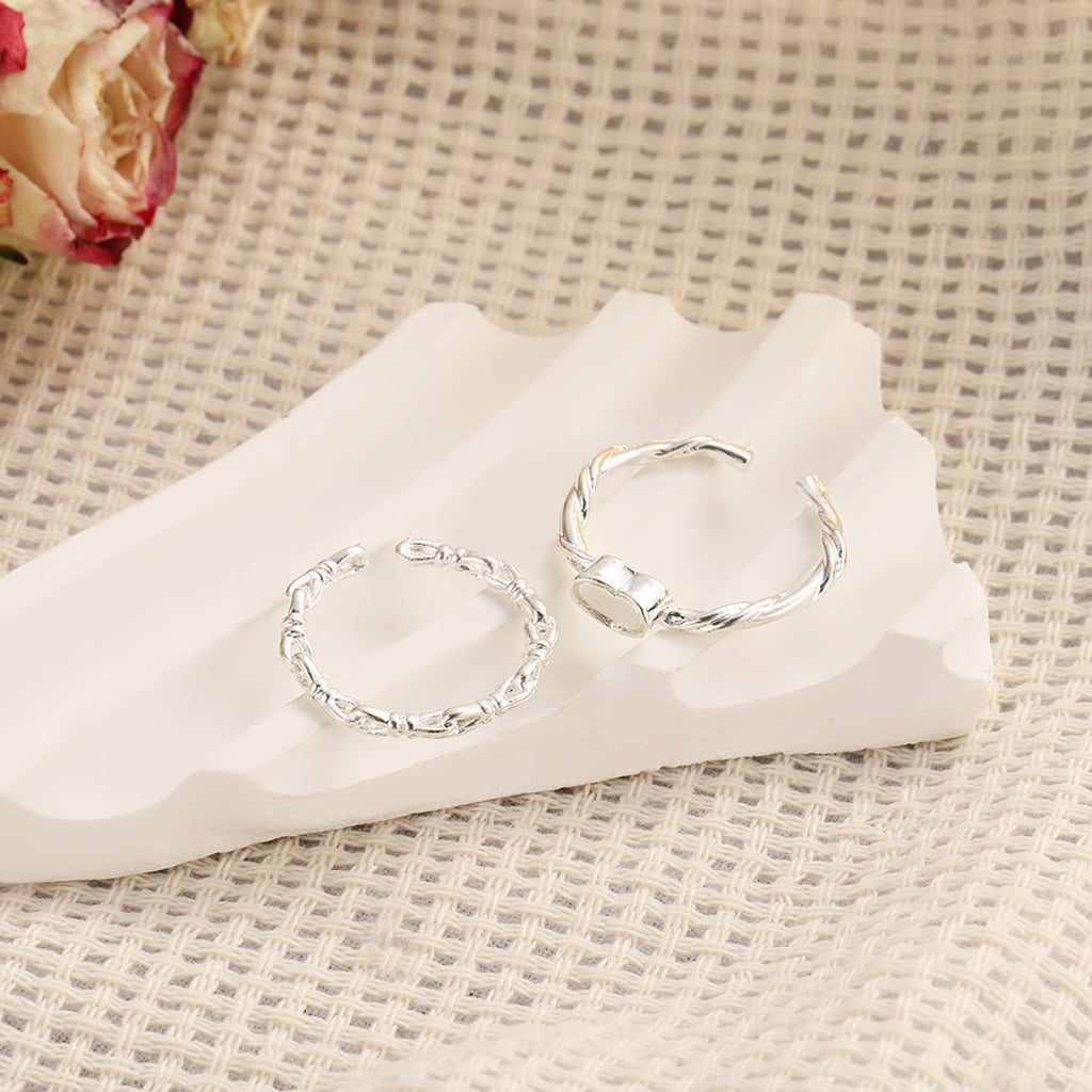 Damen Ring-Set mit filigranen Herz- und Strukturdesigns Shop Nory