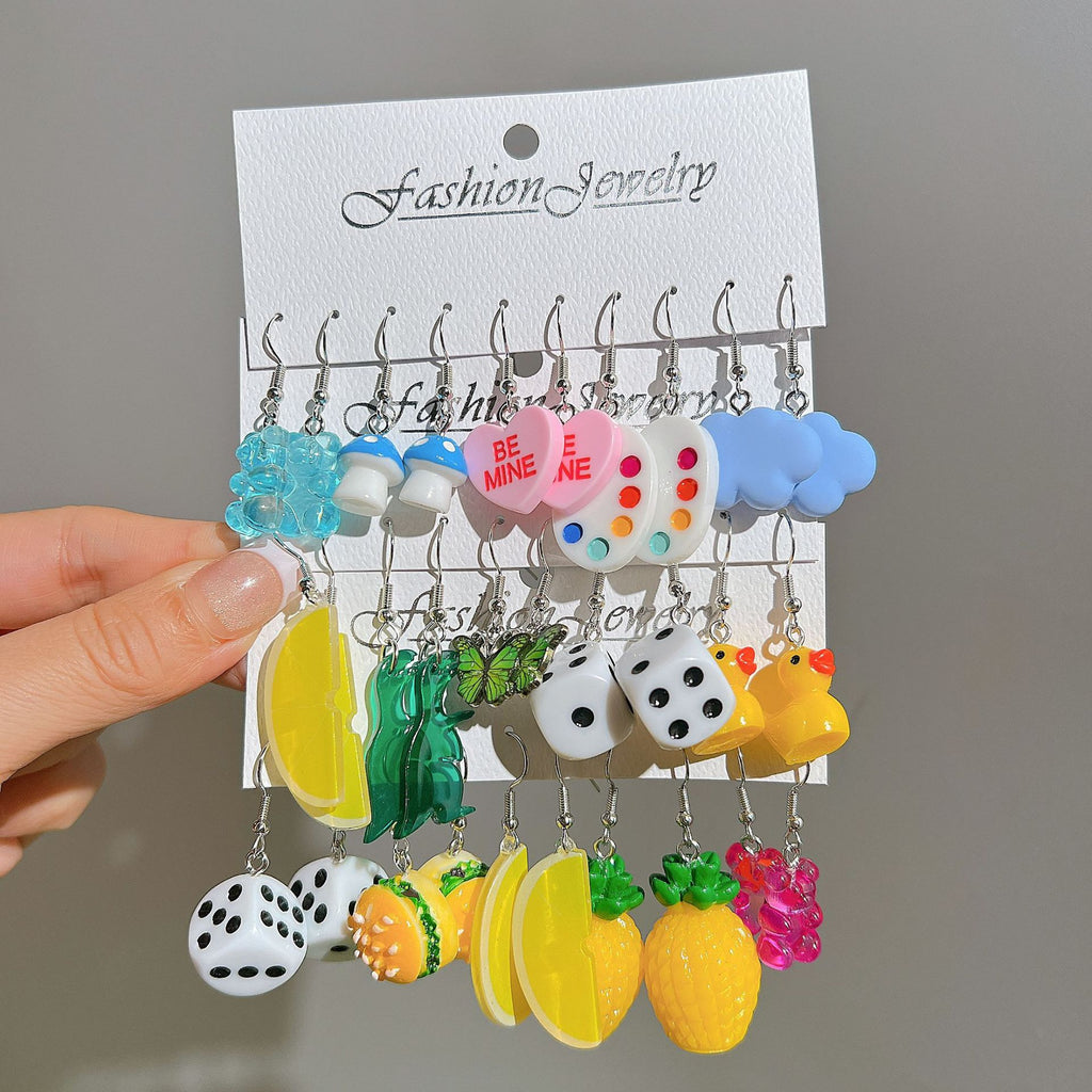 Damen Ohrringe mit verspielten Erdbeer- und Wolkenmotiven Shop Nory