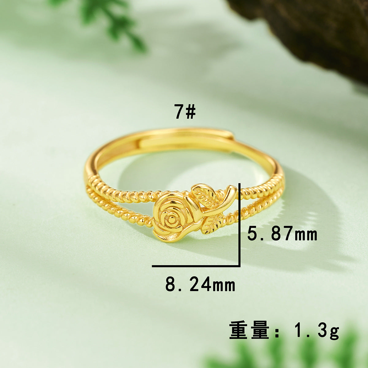 Damen filigraner Ring mit floralem Rosen-Design Shop Nory