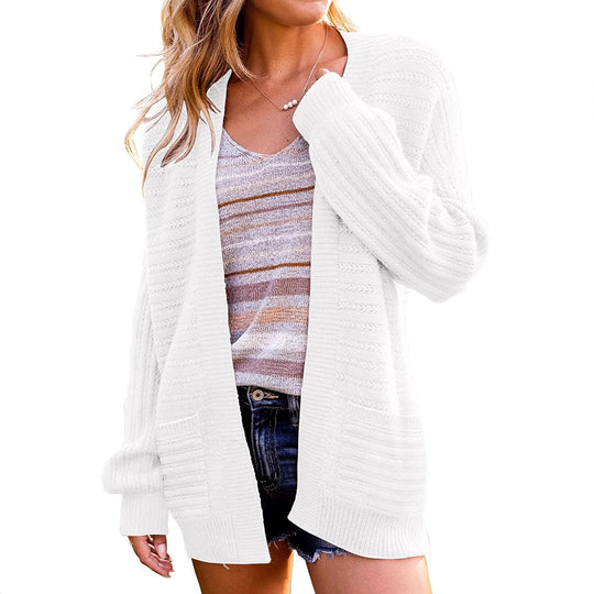 Damen Oversize Strickcardigan mit aufgesetzten Taschen und Rippstruktur Shop Nory
